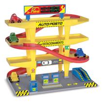 Brinquedo Auto Posto Lava Rapido Com 3 Andares E Carrinhos - Nig