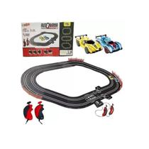 Brinquedo Autorama 3 Pistas Marcador de Voltas 2 Carrinhos Brinquedo Autorama 3 Pistas Marcador de Voltas 2 Carrinhos