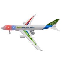 Brinquedo Avião Airbus Jumbo Com Luzes Led Movido A Fricção