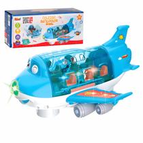 Brinquedo Avião Bate-Volta Luzes e Som - Azul - Zoop Toys