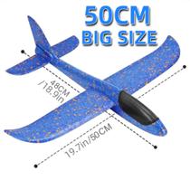 Brinquedo Avião planador de espuma 50cm com Led nas pontas
