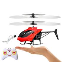 Brinquedo Aviao Recarregável Helicóptero Sensor de Mão e Controle Remoto Brinquedo Aviao Recarregável Helicóptero Sensor de Mão e Controle Remoto