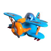 Brinquedo Avião X65 Azul Laranja Top Air Com Luz E Som 049301 - Toyng
