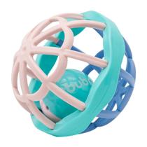 Brinquedo Baby Ball Cute Collors Para Bebê Macio Com Chocalho Rosa e Verde Buba