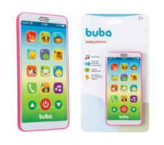 Brinquedo Baby Phone Com Som Rosa - Smartphone - Interativo - Buba Baby