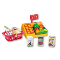 Brinquedo balanca e cesta de compras amarelo - tateti