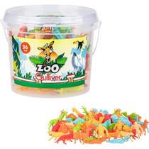 Brinquedo Balde Com Figuras do Zoológico 36 Peças Gulliver Brinquedo Balde Com Figuras do Zoológico 36 Peças Gulliver