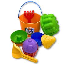 Brinquedo Balde De Praia Com Kit Acessórios Areia Beach Play Brinquedo Balde De Praia Com Kit Acessórios Areia Beach Play