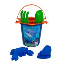 Brinquedo Balde de praia sortido 4 acessórios BQ0859S Kendy