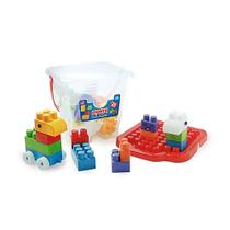 Brinquedo Balde Monta Blocos 24 Peças Sortidos Lummar