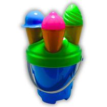 Brinquedo Baldinho De Praia Infantil Sorvete Sorvetão Kit Rei do Balde Areia Terra Moldes Acessórios Cores Sortidas Presente Criança Menino Menina Brinquedo Baldinho De Praia Infantil Sorvete Sorvetão Kit Rei do Balde Areia Terra Moldes Acessórios Cores Sortidas Presente Criança Menino Menina