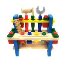 Brinquedo Bancada de Ferramentas Madeira Montessoriano 41 Peças Educativo