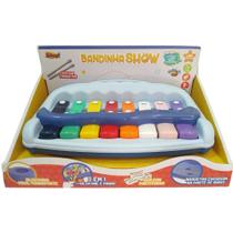 Brinquedo Bandinha Show 2 em 1 Xilofone e Piano Azul - Zoop Toys