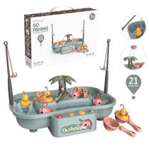 Brinquedo Banheira Elétrica Pesca Peixes E Patos Música + - Go Fishing