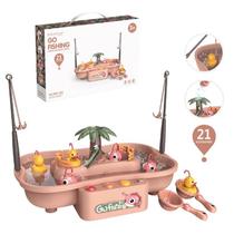 Brinquedo Banheira Elétrica Pesca Peixes E Patos Música + - Go Fishing