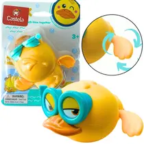 Brinquedo Banho Pato Amarelo Divertido Nada Piscina Infantil Castela Brinquedo Banho Pato Amarelo Divertido Nada Piscina Infantil Castela