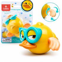 Brinquedo Banho Pato Amarelo Divertido Nada Piscina Infantil Castela