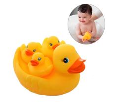 Brinquedo Banho Pato C/ Filhotes Saboneteira Patinhos Macio Brinquedo Banho Pato C/ Filhotes Saboneteira Patinhos Macio
