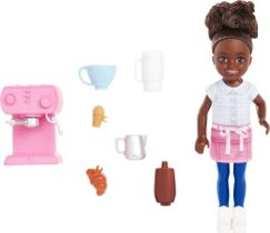 Brinquedo Barbie, Conjunto Barista Boneca Chelsea