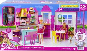 Brinquedo Barbie Restaurante Cook'N Grill Com Boneca Hbb91 - Mattel