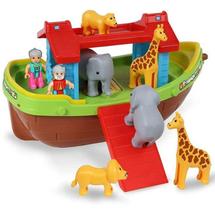 Brinquedo Barco Arca de Noé Flutua na água 22 Peças Plástico Maral