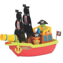 Brinquedo Barco Aventura Pirata 43 Cm Com Canhao Merco Toys