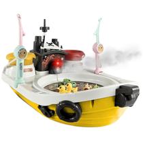 Brinquedo Barco De Pescar Amarelo Peixe Divertido Infantil Com Acessorios Castela