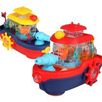 Brinquedo Barco Interativo Lança Água Bate e Volta Som E Luz - Toy King