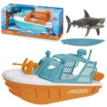 Brinquedo Barco Lancha Flutua Baby Shark Tubarão Piscina