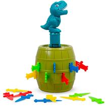 Brinquedo Barril Pula Dino Infantil Interativo Dinossauro Com Espadas