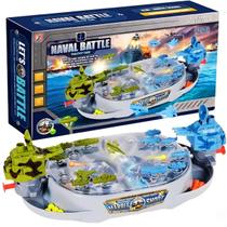 Brinquedo Batalha Naval De Mesa Com Canhões De Bolinhas