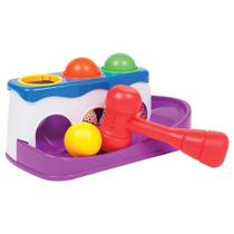 Brinquedo Bate Martelo Com Bolinhas Colorido Buba