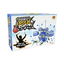 Brinquedo Bateria Infantil Rock Party Azul - DM Toys