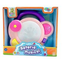 Brinquedo Bateria Musical Didática para Bebês com luz e luz