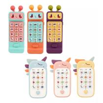 Brinquedo Bebê 2 Em 1 Celular Mordedor Música Baby Phone Brinquedo Bebê 2 Em 1 Celular Mordedor Música Baby Phone