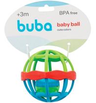Brinquedo Bebe Baby Ball Sensorial Com Chocalho Cute Colors - Buba