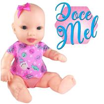 Brinquedo Bebê Boneca Doce Mel com Chupeta e Roupinha Brinquedo Bebê Boneca Doce Mel com Chupeta e Roupinha