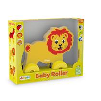 Brinquedo Bebê Carrinho de Madeira MDF, Baby Roller, Leão, Junges