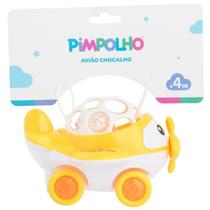 Brinquedo Bebê Chocalho Avião Amarelo Pimpolho
