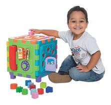 Brinquedo Bebê Cubo Educativo Didático Multiatividades Mercotoys Presente Criança Menino Menina