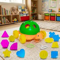 Brinquedo Bebê Educativo Tartaruga Didática Com Rodinhas 13 Peças Formas Geométricas Para Encaixa Pedagógica Criança 1 Ano Brinquedo Bebê Educativo Tartaruga Didática Com Rodinhas 13 Peças Formas Geométricas Para Encaixa Pedagógica Criança 1 Ano