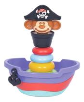 Brinquedo Bebê Encaixe Empilha Pirata Mercotoys