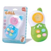 Brinquedo Bebe Mini Telefone Celular Musical Educativo c Luz - Bee Toys