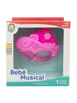 Brinquedo Bebê Musical Chocalho Barquinho Rosa