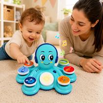 Brinquedo Bebe Polvo Musical Menino Azul Som Luz Botoes Fofo Brinquedo Bebe Polvo Musical Menino Azul Som Luz Botoes Fofo