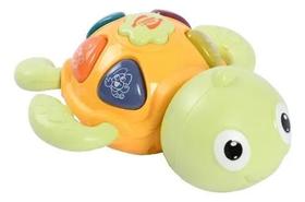 Brinquedo Bebe Tartaruga musical - verde e amarelo - SL268 HONGYAO