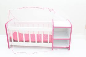 Brinquedo Berço Boneca Infantil Cômodas Véu Reborn Adesivo de Urso