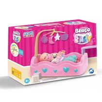 Brinquedo Berço De Boneca Reborn com Mobille - Magic Toys Brinquedo Berço De Boneca Reborn com Mobille - Magic Toys