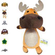 Brinquedo Bichinho de Pelucia Pet Mordedor Resistente Para Cães Cachorro Gatos Macio Com Apito e Lavavel