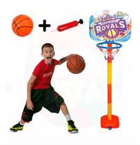 Brinquedo Big - Basketball Portatil Kit Basquete Infantil C/ Tabela Cesta Bola e Bomba de Ar